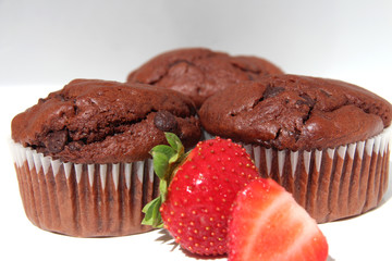 Nahaufnahme Schokomuffins