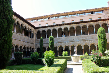Fototapeta premium The cloister of the Monastery of Saint Mary in Ripoll, Catalonia, Spain