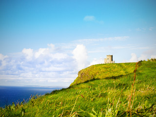 Fototapeta na wymiar Cliffs of Moher, west coast of Ireland, County Clare at wild atlantic ocean