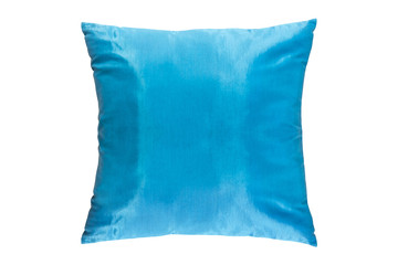 Cyan pillow isolated.