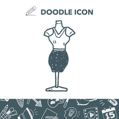 woman clothes doodle