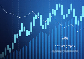 Abstract background with stock graph. Eps10 Vector illustration.