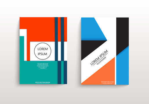 Covers with minimal design. Geometric backgrounds for your design. Applicable for Banners, Annual Report, Magazine, Poster, Corporate Presentation, Portfolio, Flyer, layout. Eps10 vector template
