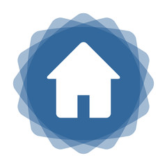 App Icon blau Haus Tüt mittig
