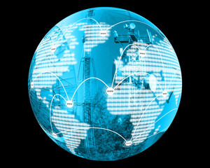 Naklejka premium world of internet
