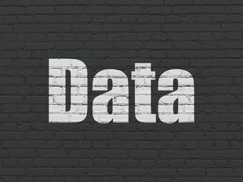 Data concept: Data on wall background