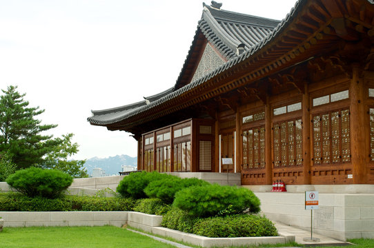 Traditional Korean house in summer, South Korea