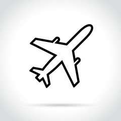 plane icon on white background
