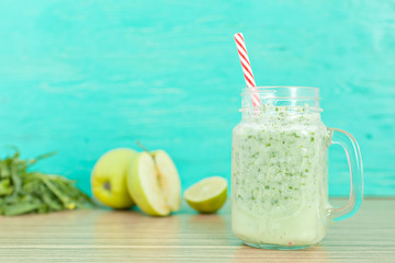 Fresh green smoothy drink