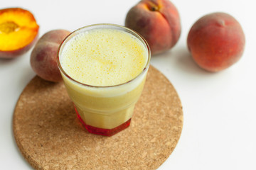 Glass of peach fresh