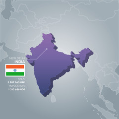 India information map.