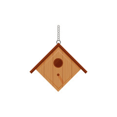 Flat wooden birdhous 