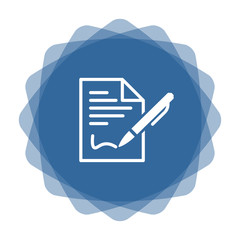 App Icon blau Dokument unterzeichnen