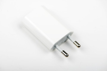 Plug on white background. Electricity. Isolated.