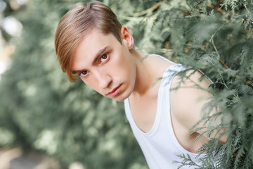 Fototapeta premium Portrait of handsome man