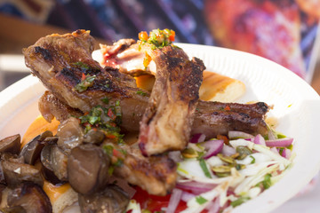 Grilled Mutton ribs with Salad