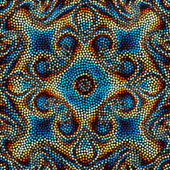 Seamless background. Mosaic art pattern of small circles. Polka dot pattern.