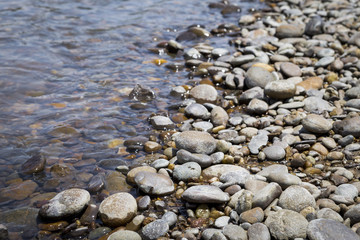 River beach, natural concept background, summer outdoor day light