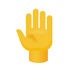 Opened Hand on White Background. Isolated Vector Illustration 