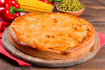 Homemade cake in decor