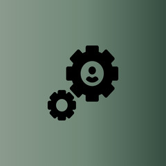 Settings icon. flat design