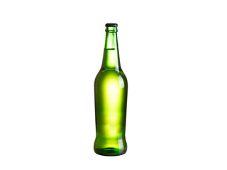 Bottle of cider, isolated on white background