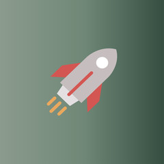 Rocket icon. flat design