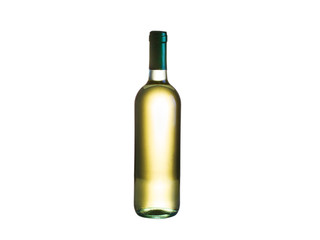 Bottle of wine, isolated on white background
