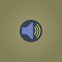 Audio Speaker Volume Icon. flat design