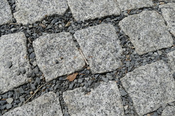 detail of cobble street texture