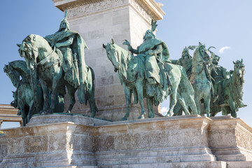 Obraz premium Budapest, Heroes' Square, Hosok Tere or Millennium Monument