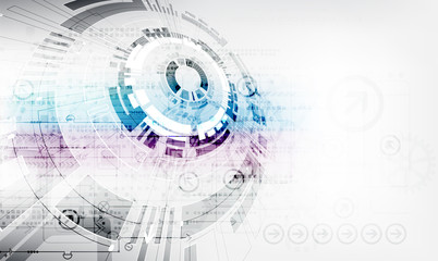 Obraz premium Abstract color digital communication technology background.