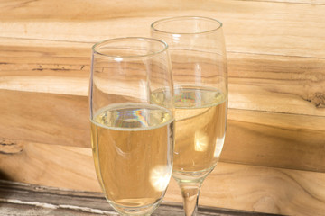 Champagner oder Sekt im Glas