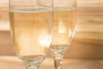 Champagner oder Sekt im Glas