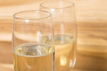Champagner oder Sekt im Glas