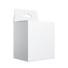 White Package carton Box with Hang Slot.