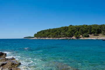 Fototapeta na wymiar Beautiful coast in Pula Croatia