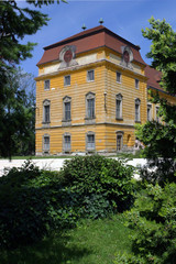 Fototapeta na wymiar City of Papa Hungary. Esterhazy Palace in Kastely Park