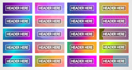Fototapeta premium A4 Brochure Cover Mininal Design with Geometric shapes, colorful gradients and space for text
