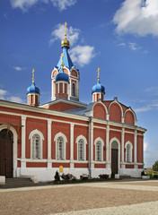 Fototapeta na wymiar Church of Icon of Mother of God of Tikhvin in Kolomna Kremlin. Russia