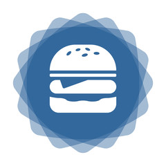 Naklejka premium App Icon blau Burger