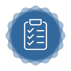 App Icon blau Checkliste