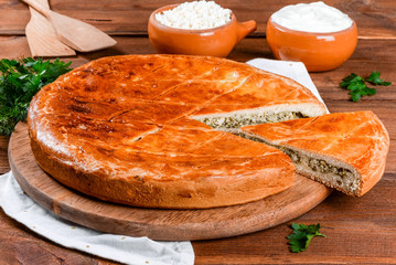 Homemade cake in decor