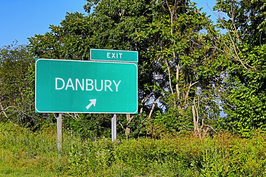 US Highway Exit Sign For Danbury