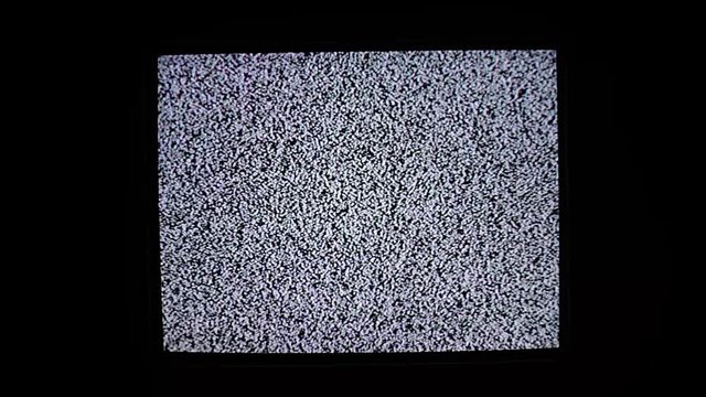Television  con parpadeo de Ruido estatico de Video 