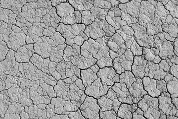 Cracked dry earth texture background. Clay desert surface. Discolored illustration for global...