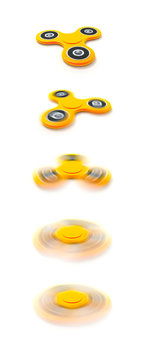 a fidget spinner in motion