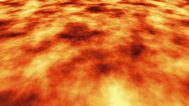 hot slowing lava animated background seamless loop video - orange, yellow, red and brown colors