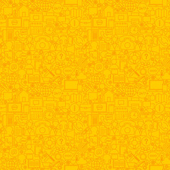 Yellow Line Contact Us Seamless Pattern