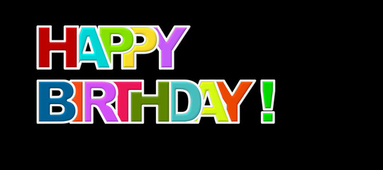Happy Birthday black
